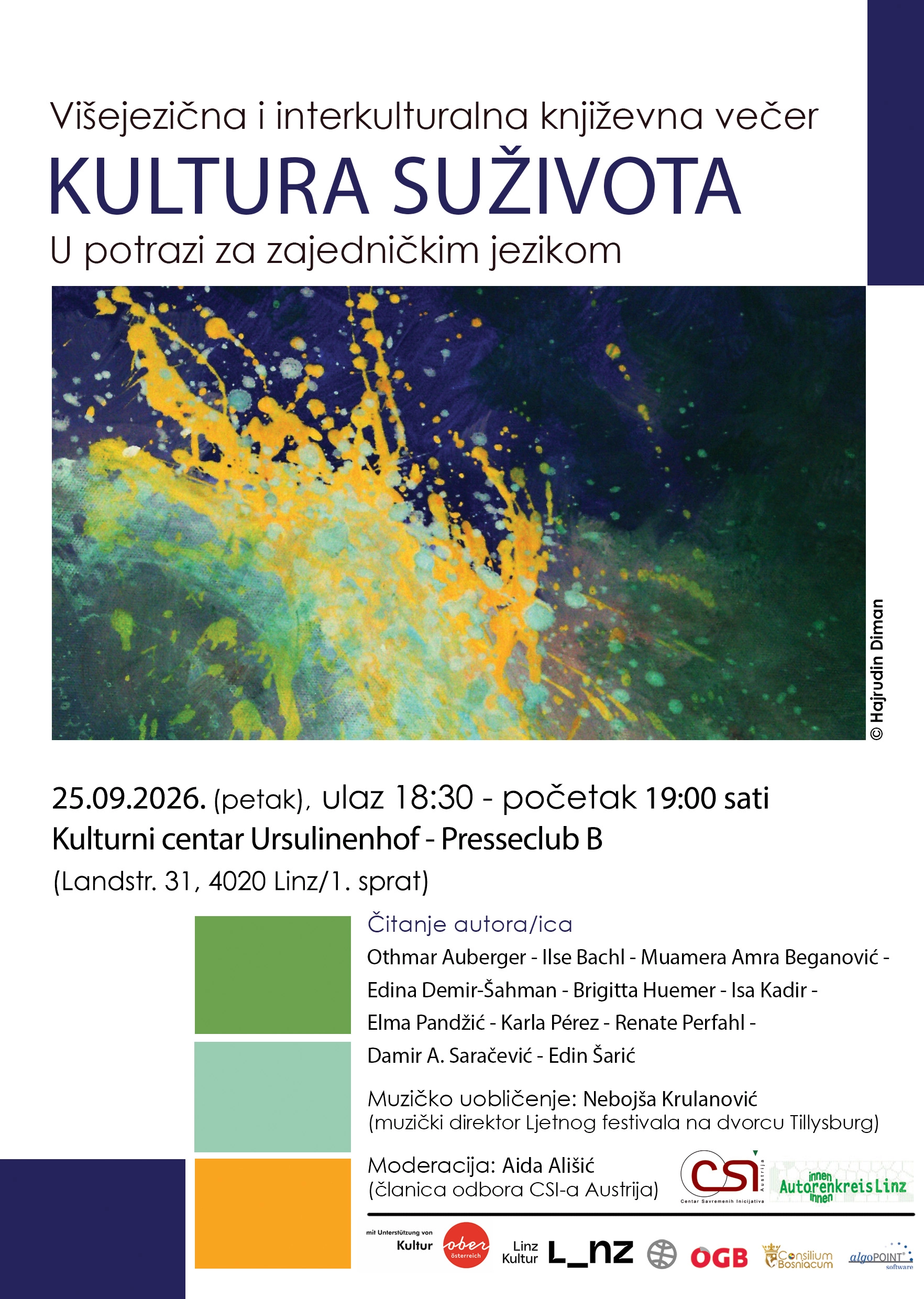 Višejezično i interkulturalno književno veče u Lincu posvećeno dijalogu kultura i jezika